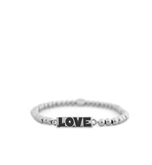 enamel LOVE bar bracelet
